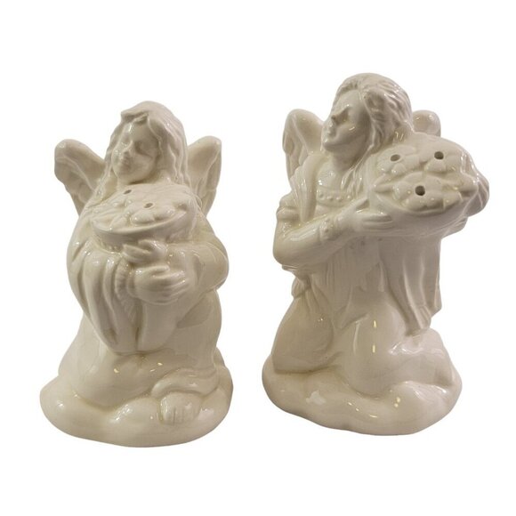 Vintage McConnell Talus Collectible Ceramic Angels Salt & Pepper Shaker Set - Picture 1 of 15
